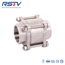 Stainless Steel 3PC NPT BSPP BSPT Check Valve